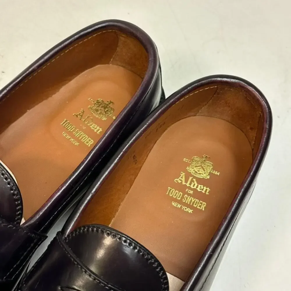 NWOT Todd Snyder x Alden 986 Cordovan Leisure Handsewn Loafer LHS Color 8 11.5 D
